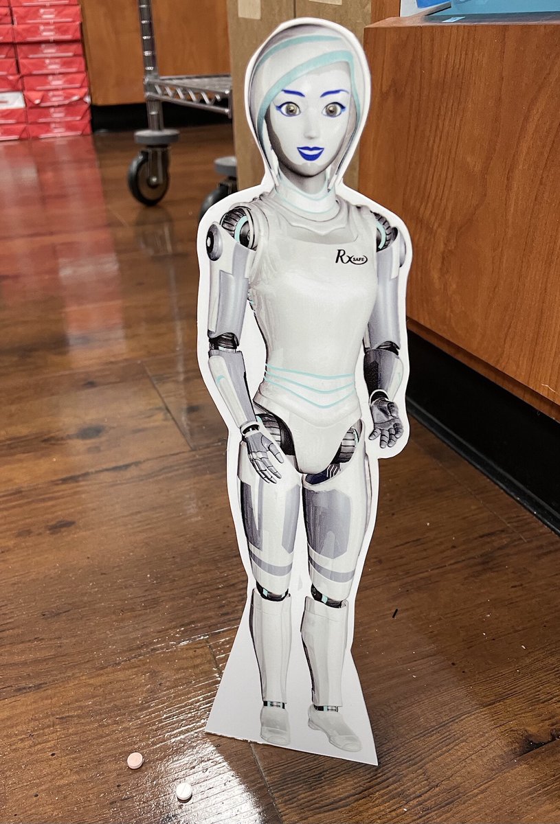magnoliarx's tweet photo. Do you ever find your pills on the floor? Looks like #RxyTheRobot found some! When you fill your medications at Magnolia Pharmacy and use the Magnolia Pak, you never have this worry! Ask us how to make taking your medications easier! #Rxy https://t.co/SPGZ9twuYY