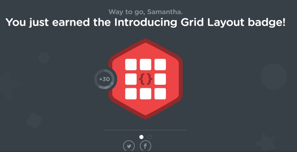 sammodeste1's tweet photo. #100DaysOfCode
R2.2 Day 45 & 46
So since passing my project 6 @treehouse for my #fewd #Techdegree I have actually struggled to get back into learning mode, after the excitement of doing a project. But I have picked up the rhythm again and earned this badge today. CSS Grids ๐ https://t.co/pE9kzULiBm