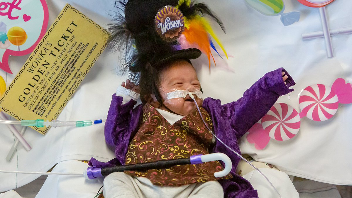 LoyolaHealth's tweet photo. Trick-or-treating might be different this year, but #LoyolaMedicine is giving out a BIG virtual treat: photos of our youngest patients dressed in costumes made by our amazing #NICU nursing colleagues!

Make sure you let us know which costume is your favorite! https://t.co/XJg4E5n9U7