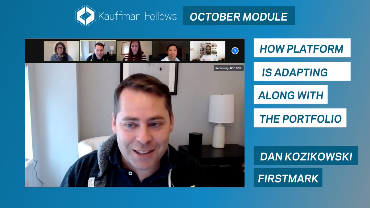 We had a great conversation with  @dfkoz from  @FirstMarkCap who shared his insights around how platform is adapting along with the portfolio. Thank you for joining us for the October Module, Dan!