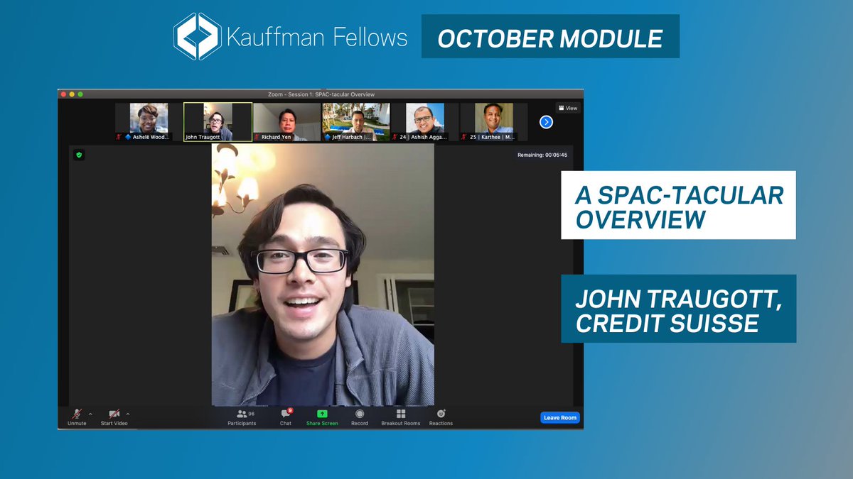 Next up, John Traugott from  @CreditSuisse led us through a SPAC-tacular overview.