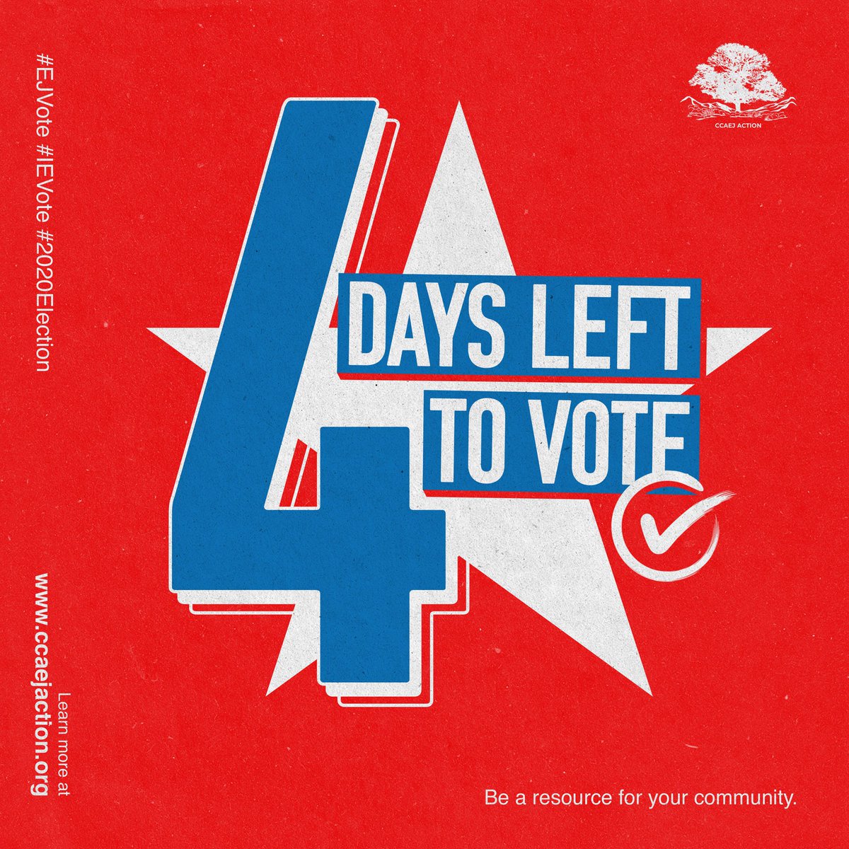 ccaejACTION's tweet photo. The countdown continues!!! Early voting at the polls begins tomorrow all the way until Election Day! Make your voice be heard in THE ELECTION OF OURLIFETIME❗️❗️🗣🙌🏾#IEVote #EJVote #2020Elections https://t.co/efKk1Npsi1