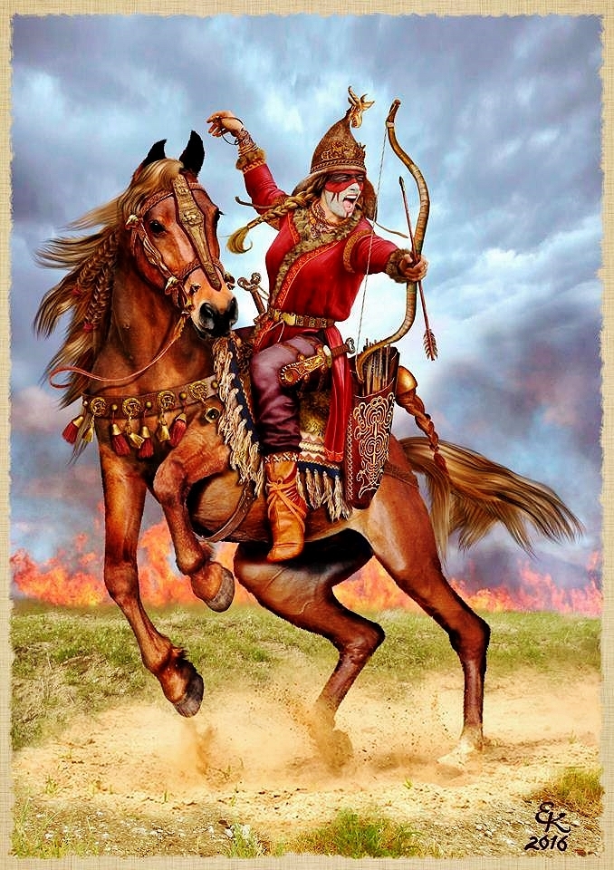 Scythian ''Amazon'' warrior woman, IVth C. BCCimmerian warrior, VIIth C BC