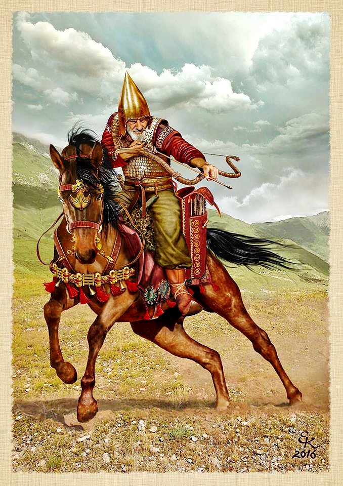 Scythian ''Amazon'' warrior woman, IVth C. BCCimmerian warrior, VIIth C BC