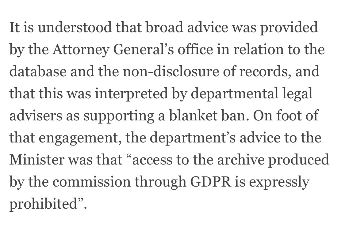 Because the Dept’s top legal advisors appear not to have known a national law can’t create a “blanket ban” on GDPR rights.