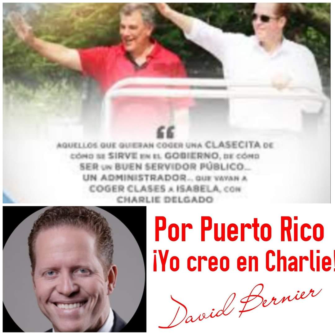 Con Charlie Delgado Gobernador Puerto Rico gana!!!