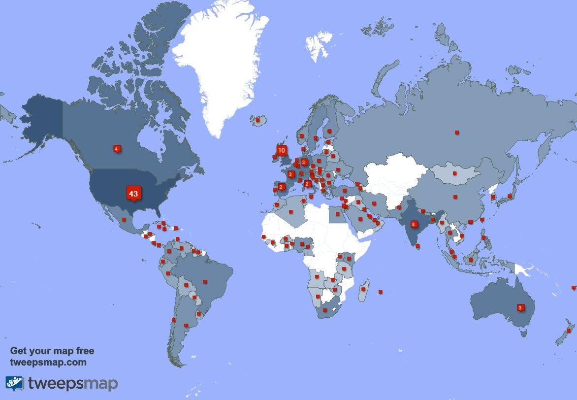 I have 11 new followers from India 🇮🇳, and more last week. See tweepsmap.com/!RandalScottKi…