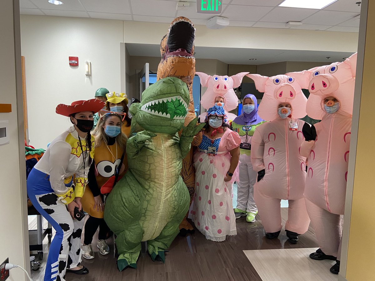 MaureenColeRN's tweet photo. Happy Toy Story Halloween from Stony Brook Children’s ⁦@StonyBrookKids⁩ ⁦@StonyBrookMed⁩ https://t.co/VTXWFE4kul