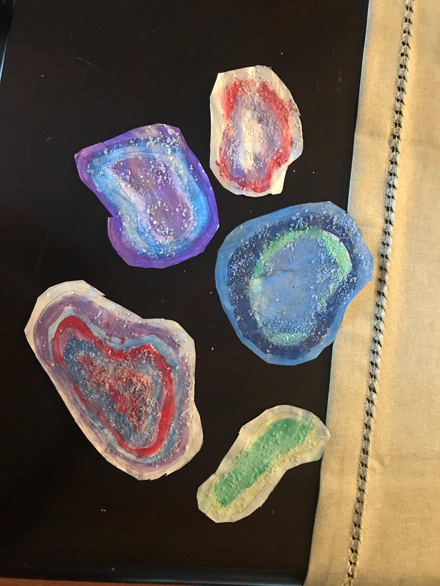 mchughpmtlib's tweet image. The latest from our STEAM Themed Art Classes!  We learned about minerals and geodes and then created our own!  Thank you for sharing Alyssa, Callie, Clara, and Diane!  #STEAMArtClass #mchughpiermontlibrary #piermontny @southorangetown