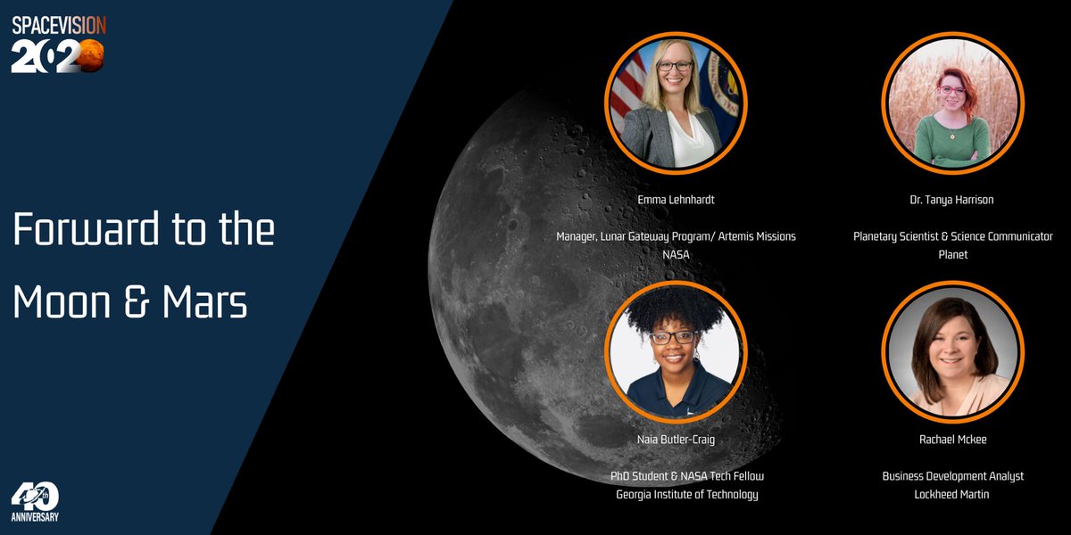 SEDSSpaceVision's tweet photo. Exploring the Moon will be a fundamental step in our journey to Mars and beyond! 🌕🚀

Join us at SpaceVision 2020 to hear from speakers who are actively involved in the development of future missions to the Moon  and Mars! 

Register for SV 2020 
➟ https://t.co/lX70NFjOE9 https://t.co/703ke6997P