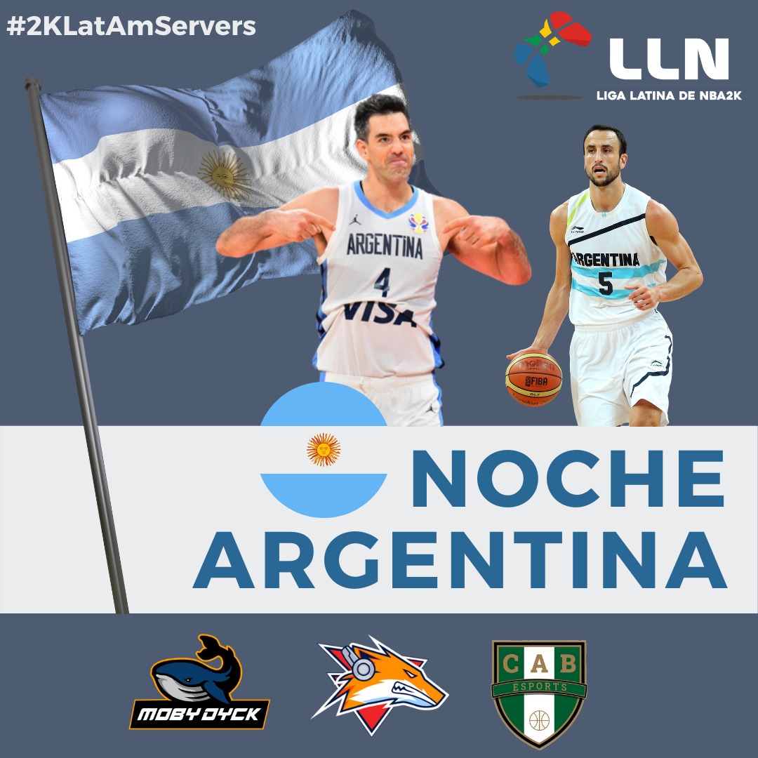 ligalatina2k's tweet photo. Hoy iniciamos con nuestras noches temáticas y que mejor que trasladarnos a súdamerica y celebrar la comunidad 2K en Argentina.

Los protagonistas serán :
@MobyDyck2k 🇦🇷
@newpampas2K 🇦🇷
@Banfield_eS 🇦🇷

Además, queremos aprovechar para promover #2KLatAmServers con @NBA2K ☝🏽

#LLN https://t.co/dRVqp53a2R