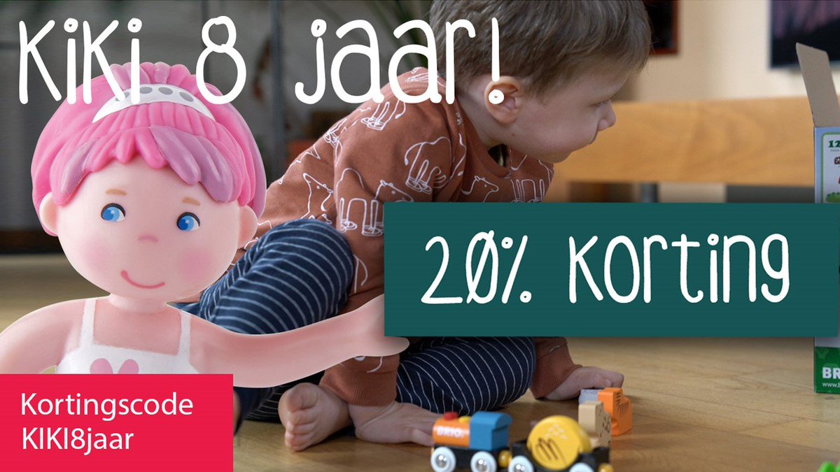 Kiki is 8 jaar!
Dus trakteren we:
speelgoedkiki.be/kiki-8-jaar