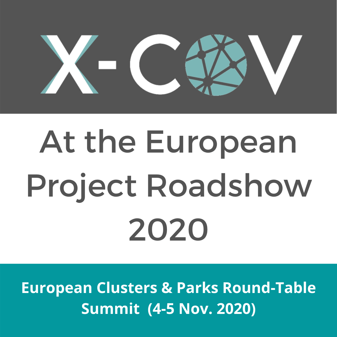 covidanalyzer21's tweet photo. We have just been confirmed! X-COV will be at the European Project Roadshow, of the 2020 European Clusters &amp; Parks Round-Table Summit Projects Roadshow (4-5 Nov.). 

📢📢📢 Roadshow: 7: 30-10: 30 (CET), Nov. 5th.

#europeanClusters #technologyParks #EuropeanProjectRoadshow https://t.co/S21ITYu69w