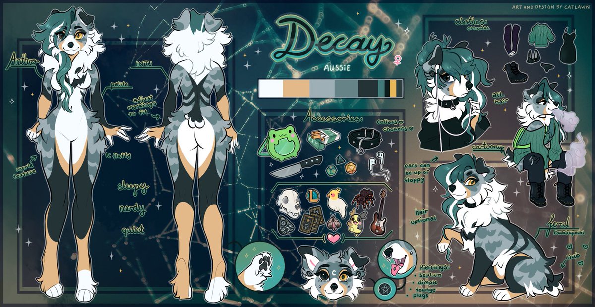 Custom Character Design + Reference Sheet Commission (OPEN!) -  .br