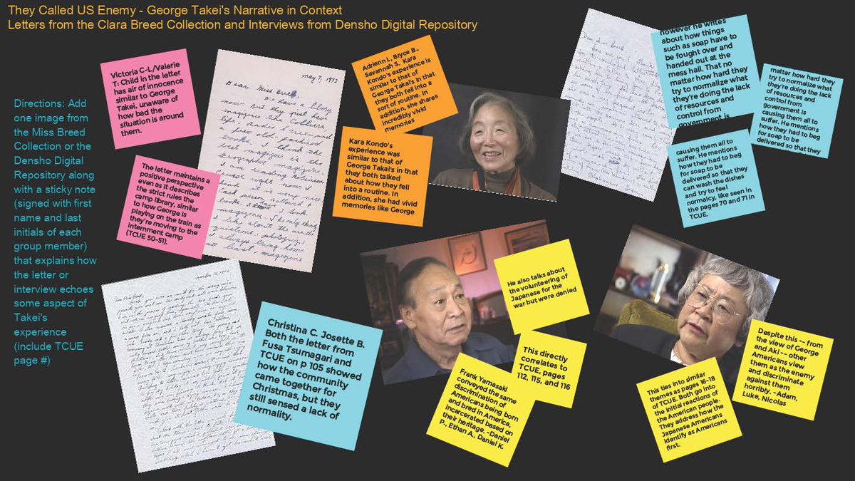slwalter123's tweet image. Great work from @sdsu_h100 &amp;amp; her students using #OBOSD selection from @GeorgeTakei &amp;amp; digital collections at @jamuseum &amp;amp; @denshoproject to place graphic narrative into historical context @OneBookSD @SDSU @sdsulibrary @DHatSDSU #ComicsandHistory #digitalhumanities