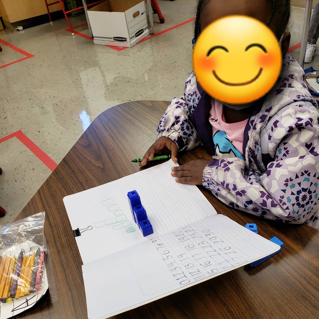 HartsfieldAES's tweet photo. Ms. Beatty's class is using Unifix Cubes to represent numbers during their #MathWorkstations #Workstations #Math #Kindergarten https://t.co/sscCPqeRDR