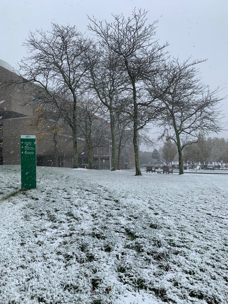 CCRINews's tweet photo. 🎵It’s beginning to look a lot like … Halloween? Gotta love that #RIweather! 🥴 We’re sure it’ll warm up tomorrow, but for now, drive safe, Knights! https://t.co/dytBOdBRUn