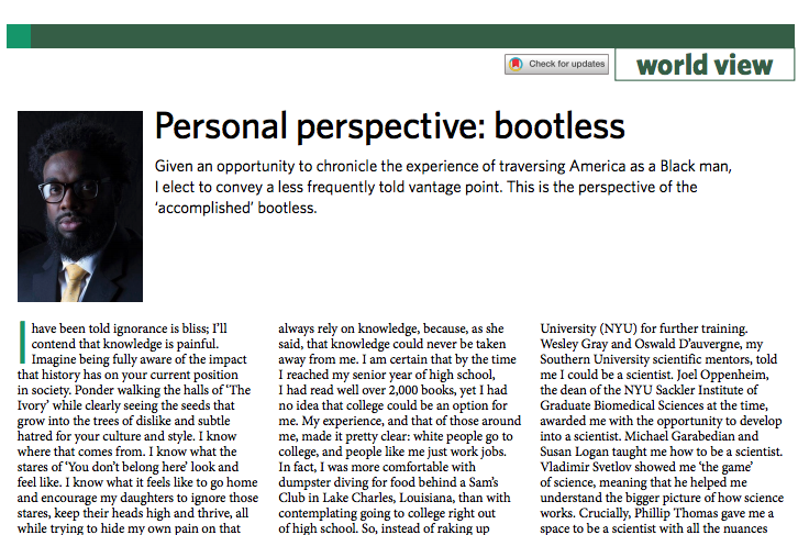 NatureGenet's tweet photo. Online now: Personal perspective: bootless by @drrussellledet  https://t.co/y9DRMiOrI8 https://t.co/ye0XICbeMj