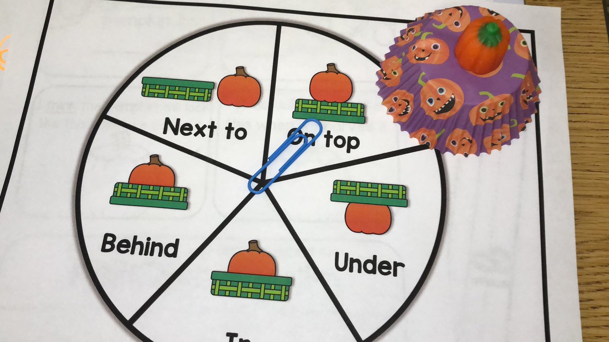 Karlaskinders's tweet photo. PympkinPalooza happening in kindergarten today! Positional words! @ClarkstonTISD https://t.co/3XbAqA6t0p