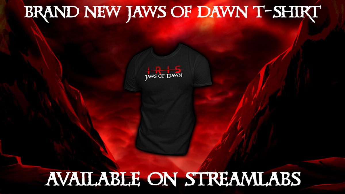 WillDARyan's tweet photo. SECOND PROMOTIONAL PRODUCT! We now have a Jaws of Dawn shirt available on Streamlabs!

https://t.co/mJTMug9I4T https://t.co/TZ2bSw4wjs