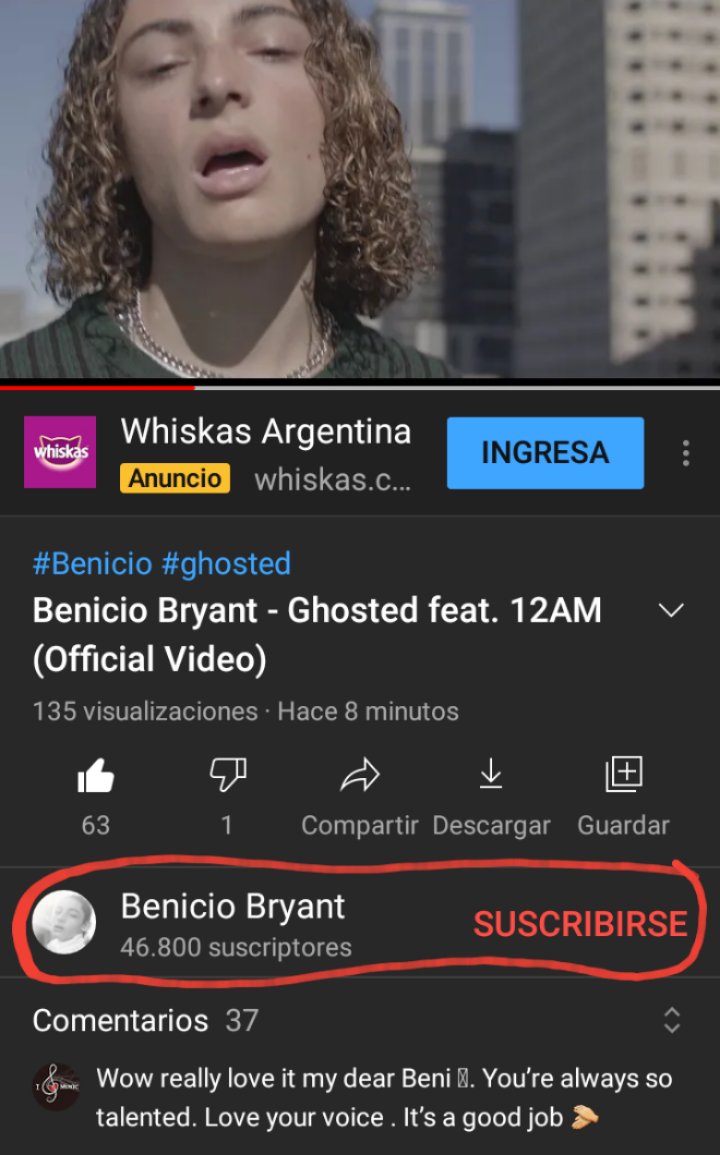 BENICIOfanArg's tweet photo. Hi fans of Benicio !!  Go see the Official Video of "GHOSTED" on the official channel of BENICIO on Youtube ⤵⤵⤵⤵⤵⤵!! https://t.co/GDihpDxQqn