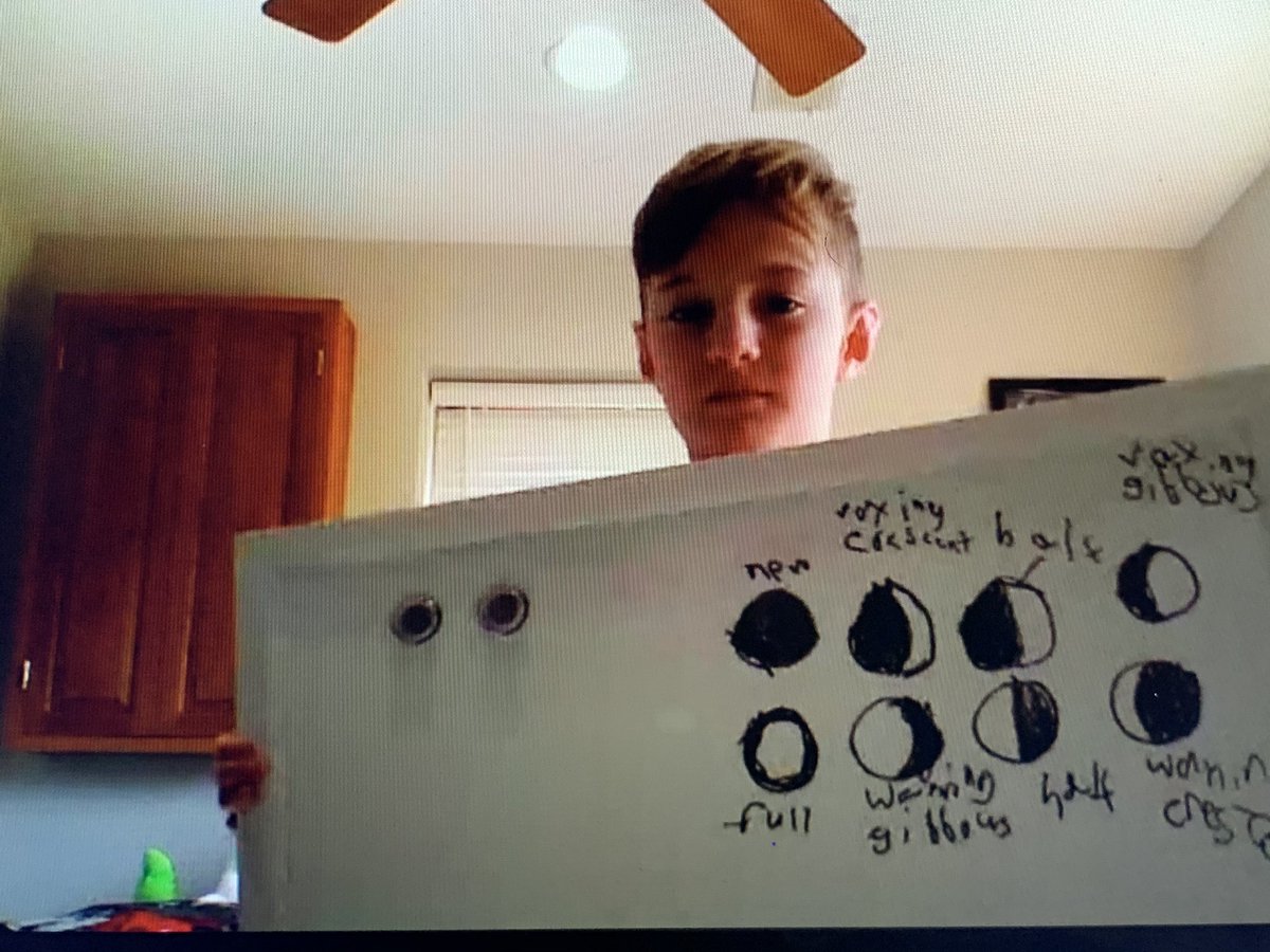 mrshollar's tweet photo. More fun on @Flipgrid today with our moon phases! Such creativity! #moon #solarsystem #phases #nooreos @ChipsAhoy https://t.co/L01Dqnds7k