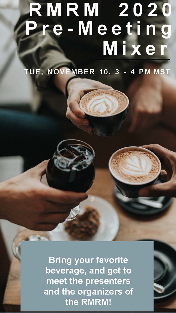 There are some spots available for the Pre-Meeting Mixer on Tuesday, November 10th at 3-4 pm MST. 

Sign up here:
docs.google.com/forms/d/1dI83r…