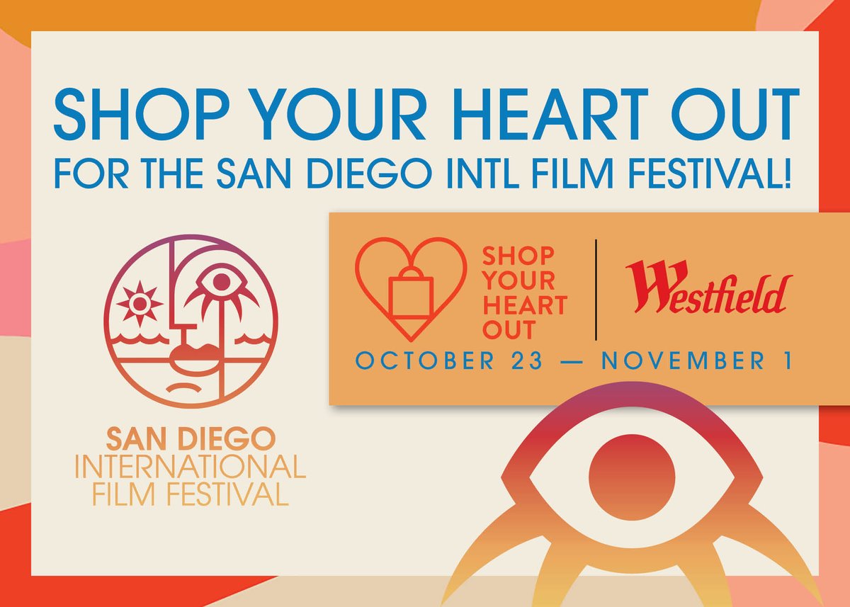 SDFilmFestival's tweet photo. Get your #holiday shopping done early this year! 
Now through November 1st, get access to special VIP deals at @WestfieldUTC retailers at Shop Your Heart Out online event. 

Start shopping today at https://t.co/dWq0O6OhTH https://t.co/4GIwfuoJHV