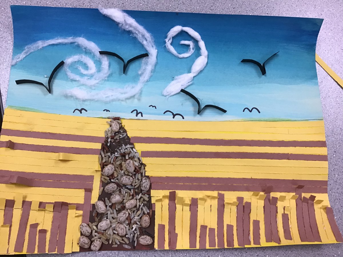 Texture! Sweet Texture! We so enjoyed working with actual textures to make our Van Gogh inspired ”Wheat field with Crows“ 👏

<a href="/fineartsmidway/">Midway Fine Arts</a> <a href="/MidwayISD/">Midway ISD</a> <a href="/woodgatemisd/">Woodgate Interm.</a> 
<a href="/vangoghmuseum/">Van Gogh Museum</a>