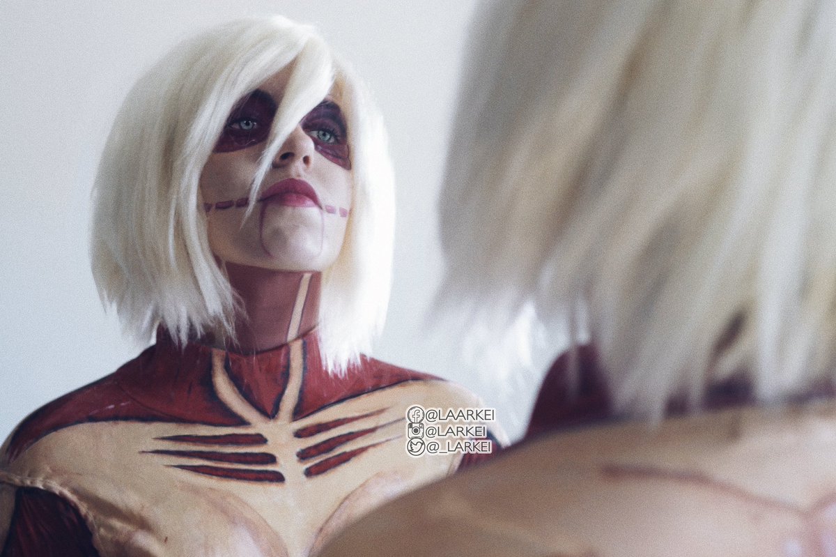 _larkei's tweet image. My first and only cosplay I did; The Female Titan. Photo of last year 💕 Hope you like it🥳 
•
#ShingekiNoKyojin #AttackOnTitan #annieleonhard