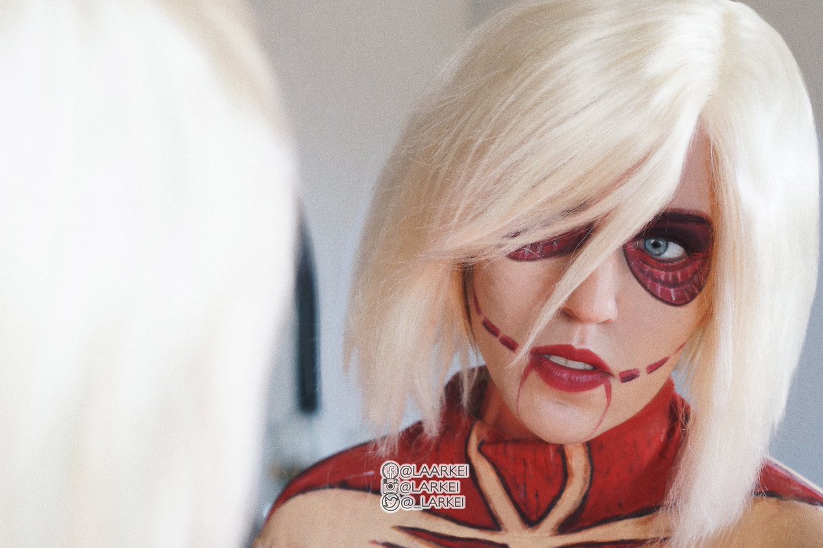 _larkei's tweet image. My first and only cosplay I did; The Female Titan. Photo of last year 💕 Hope you like it🥳 
•
#ShingekiNoKyojin #AttackOnTitan #annieleonhard