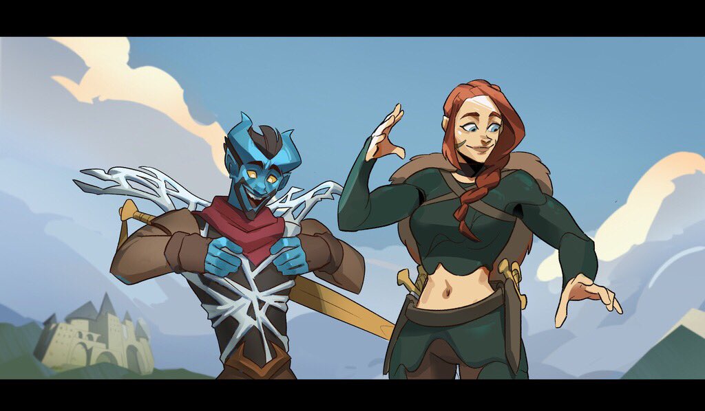 maudesbookclub's tweet photo. 🚨 HAPPY FUNGEONS FRIDAY! 🚨
Check out this awesome art of episode three of Fungeons and Flagons S3 by @terrytrinhart!
Don’t @AnnaProsser and @SeltzerPlease’s characters look AWESOME?
Share YOUR Fungeons fanart with us using #fungeonsfriday! https://t.co/iAZw9xkgl4