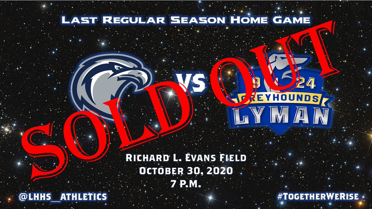 LHHS_Athletics's tweet photo. 🚨FOOTBALL UPDATE🚨
@LakeHowellFB vs. @Lyman_Athletics is SOLD OUT!

If you were unable to get a ticket, please check out the live stream that can be found at https://t.co/XOxwfqfkt9 https://t.co/7i5IolVNaN