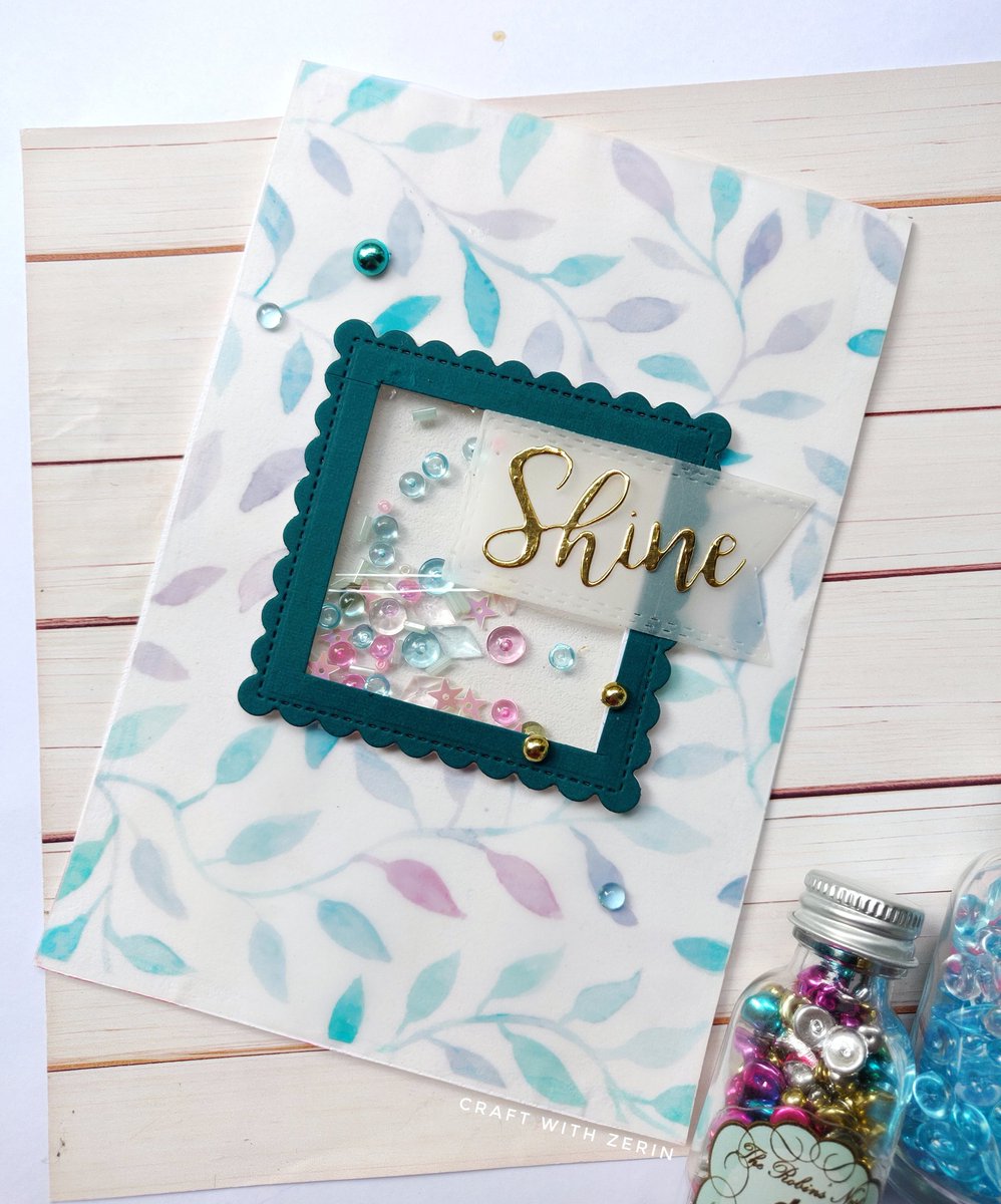 TarinZerin's tweet photo. Card using vellum paper 
#vellum #vellumcard #craft https://t.co/GMCTxjnA9r