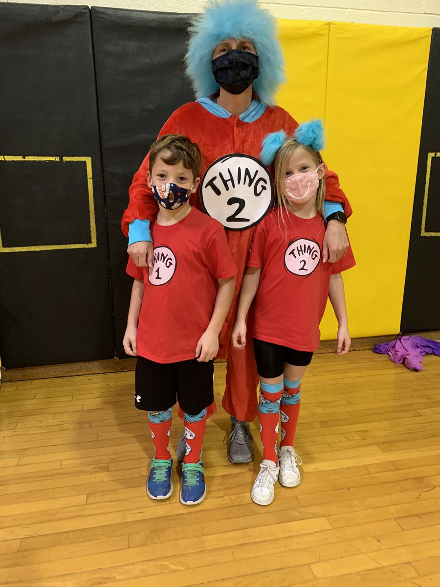 Thing 1 and 2 in PE today!