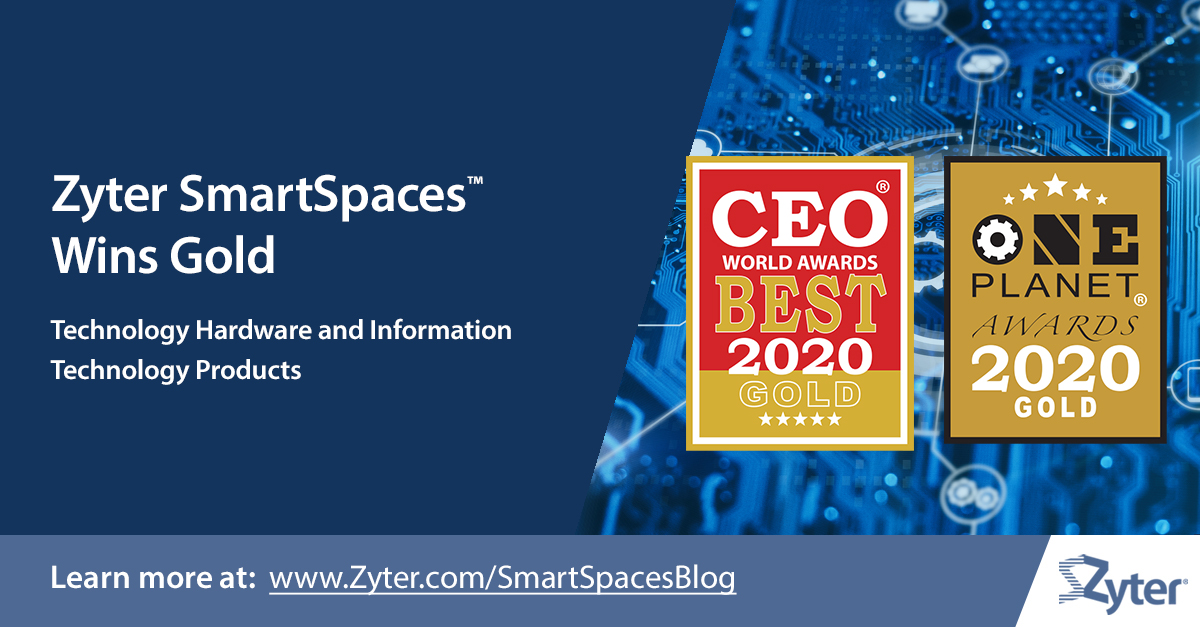 michaeledonner's tweet photo. #Zyter’s #InternetOfThings (#IoT)-enablement platform #SmartSpaces recently won Gold awards at the #CEOworldAwards and #OnePlanetAwards 2020 competitions.

See what all the buzz is about:  https://t.co/JueiyVBrwr

#ChiefMarketingExec #CompetitiveMarketingAdvantage #SmartTech https://t.co/8DGHSabgN2