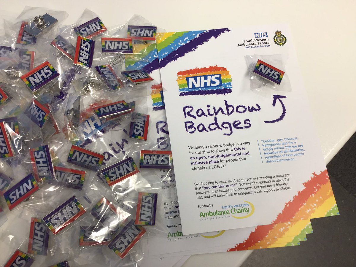 Equality, Diversity & Inclusion - SWASFT (@diversity_swast) on Twitter photo These amazing badges are now making their way across the Trust area #inclusion #rainbowbadgescheme <a href="/swa_charity/">South Western Ambulance Charity 💚💙</a> <a href="/swastlgbt/">SWAST LGBT+</a> <a href="/swasFT/">South Western Ambulance Service</a> These amazing badges are now making their way across the Trust area #inclusion #rainbowbadgescheme <a href="/swa_charity/">South Western Ambulance Charity 💚💙</a> <a href="/swastlgbt/">SWAST LGBT+</a> <a href="/swasFT/">South Western Ambulance Service</a>