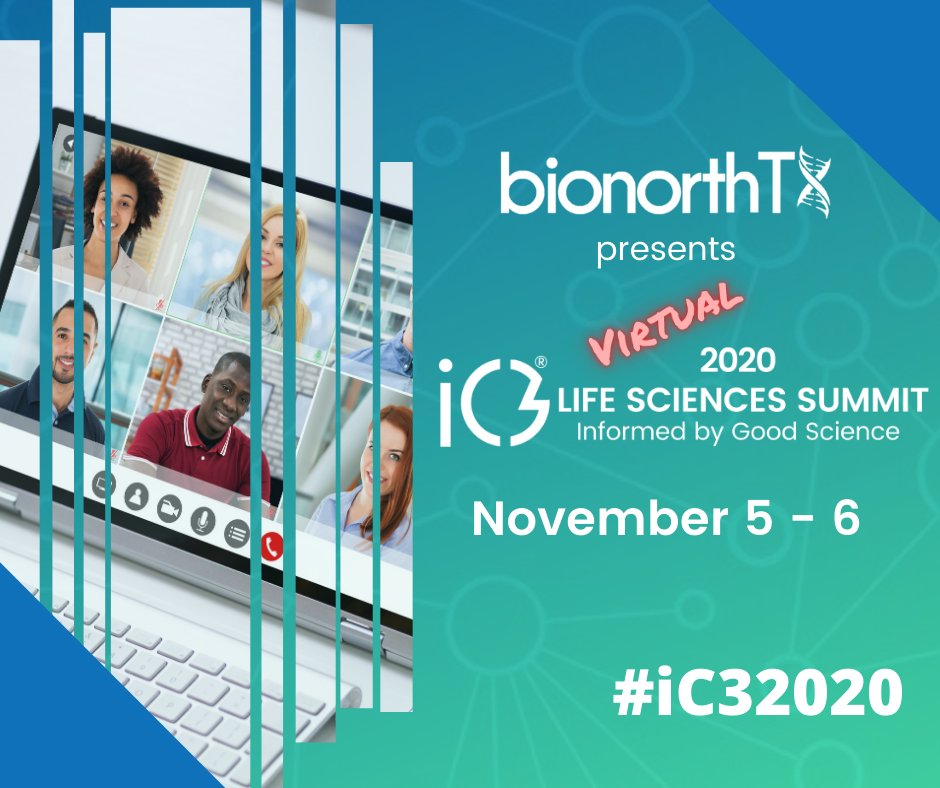 HWildCatters's tweet photo. Get your tickets to attend the 2020 iC3® Virtual Conference hosted by @BioNorthTX on Nov 5 &amp; 6! Click the link below to see the whole agenda and amazing speakers they have lined up. Use code "HealthWildcatters" for your ticket.  

#iC32020

More info: https://t.co/uXr6IsDJn5 https://t.co/z5lWHu3riL