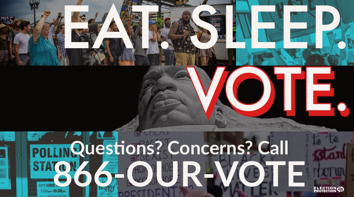 Vote now. DO NOT mail in your ballot. Use a drop box or drop it off at a polling center. If you have any questions, call this number NOW. A live human being can answer questions for you about voting in all 50 states. DO NOT LET THEM TAKE AWAY YOUR RIGHT TO VOTE.