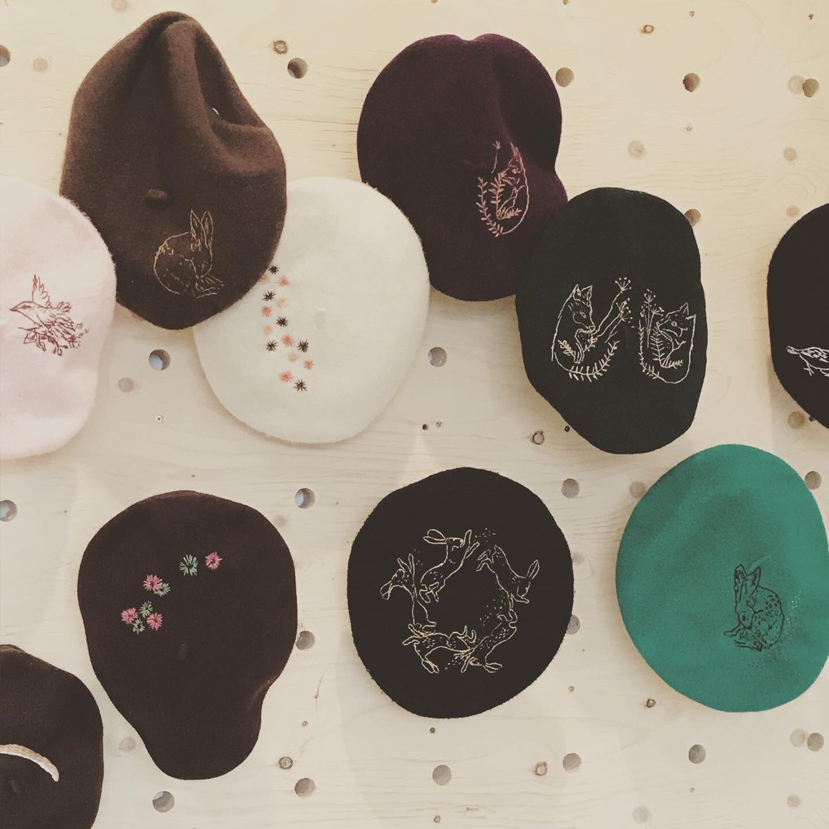 contexturalart's tweet image. Maybe it’s time to replace your beret with vintage one with stitched images? #yycartists #fibreart #textiles #shoplocal #beret #yycart #fibre #upcycled