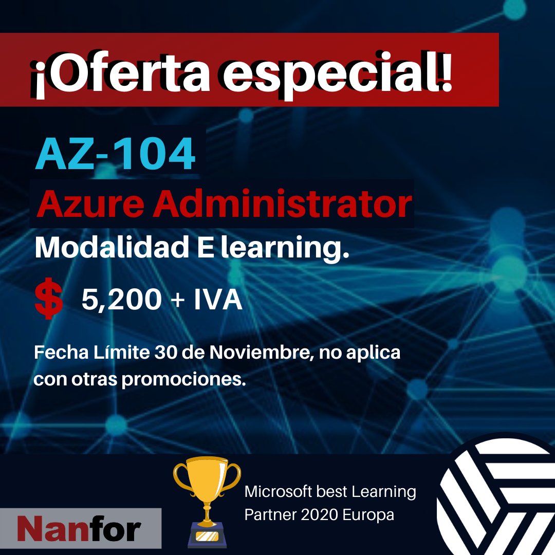 ExecuTrainGDL's tweet photo. 📢¡Oferta especial!📢

Es buen momento para invertir en aprender nuevas habilidades y es por eso que tenemos estos nuevos cursos de E-Learning 

¡Conoce nuestra oferta!📔📕

Ingresa al siguiente link  ➡️ https://t.co/KvgKORngu1

#az-104 #azure  #administrator #mexico #cursos https://t.co/VR4pnXWlLE