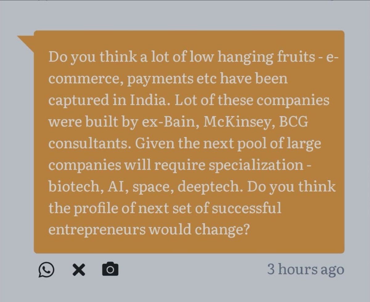 Yes and no. Many of the largest companies in India - Flipkart, PayTM, Ola, Byjus - were started by non-consultants/MBAs. Of course, there are also large companies built by ex-consultants (Zomato, Urbanclap). I continue to believe that past work experience matters very little.