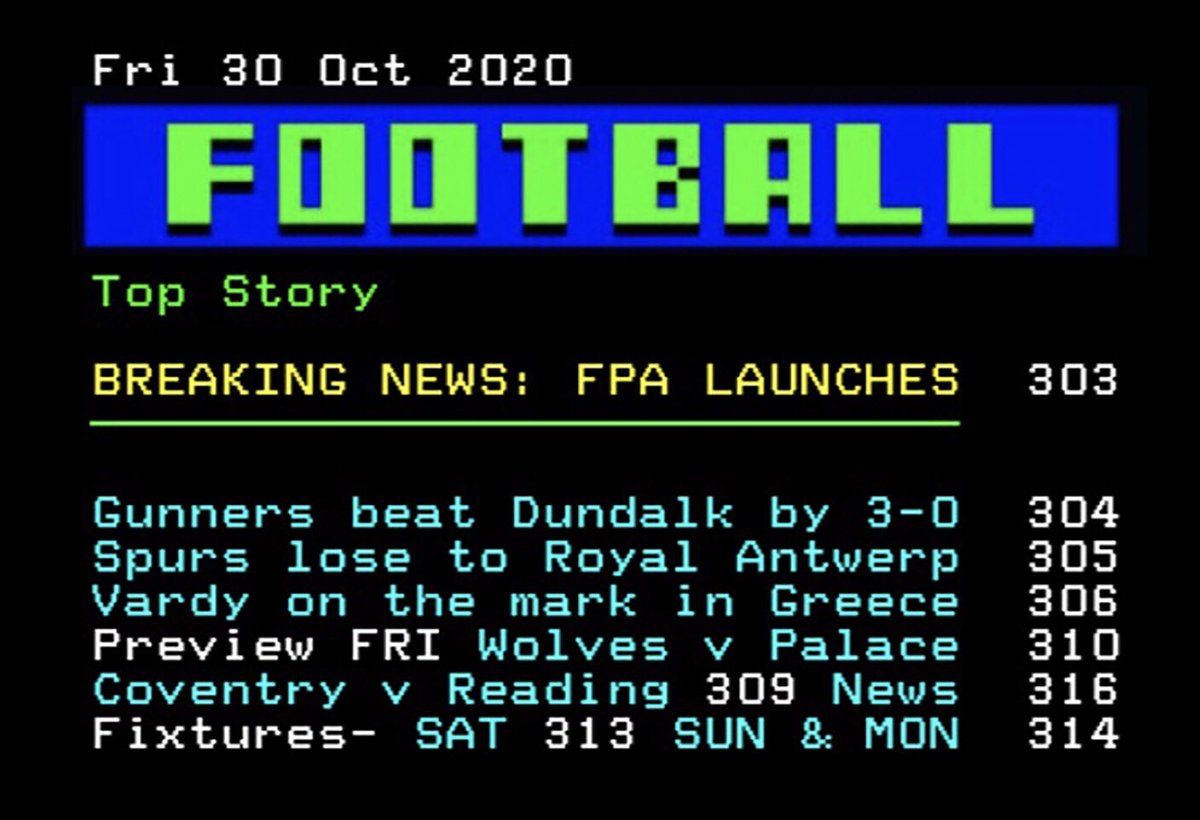 The FPA launch has been making headlines everywhere today.....it even appeared on Ceefax!😜 #oldschool