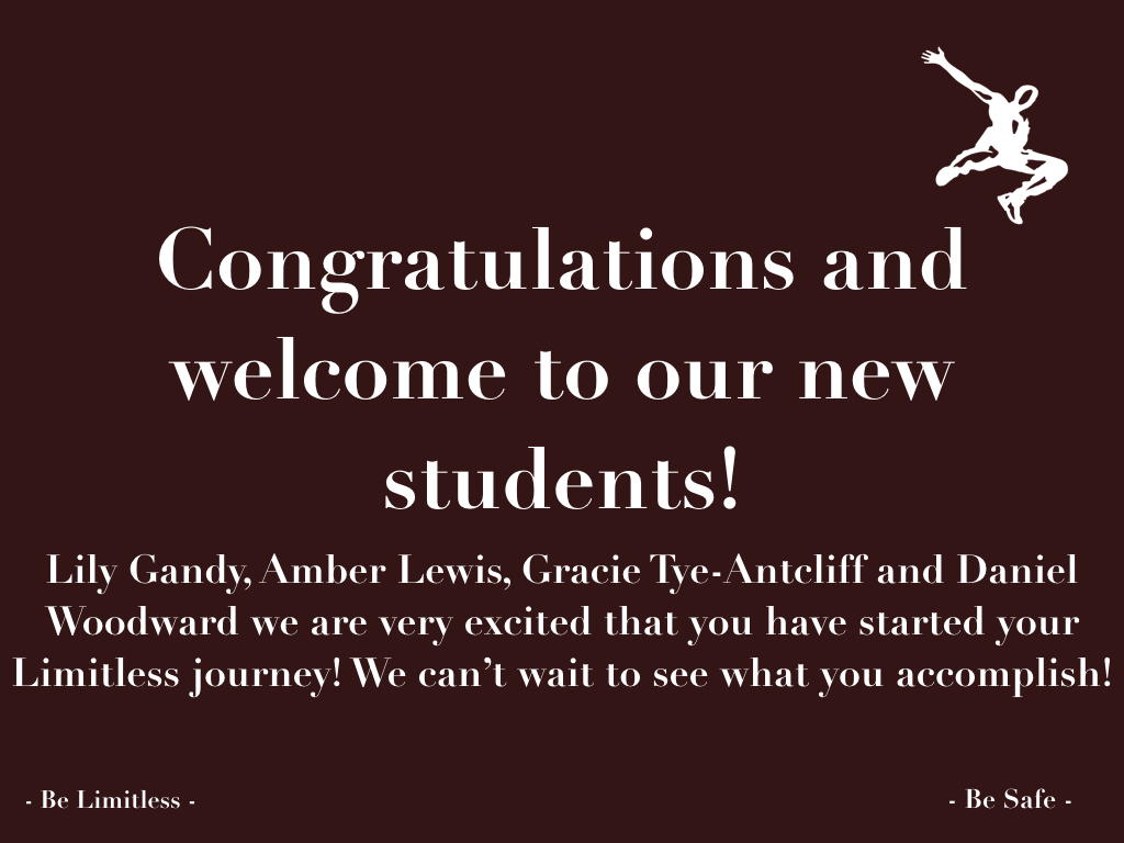 NEW STUDENT ALERT! We are very excited to have these guys on board. We love welcoming new students into the school and its never too late too late to join us at Limitless. If you are interested please head to our website (link in bio), to see how you could get involved!