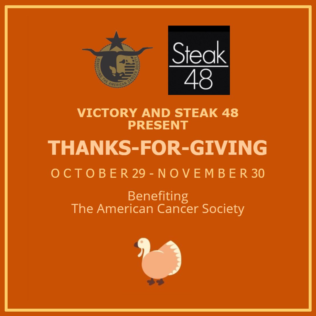 CattleBaronsHOU's tweet photo. American Cancer Society Presents: THANKS-FOR-GIVING: https://t.co/PE7K9bV35D @steak48 @AmericanCancer #endcancer #cbb2021 #houstontx https://t.co/UOv9HSdaLY