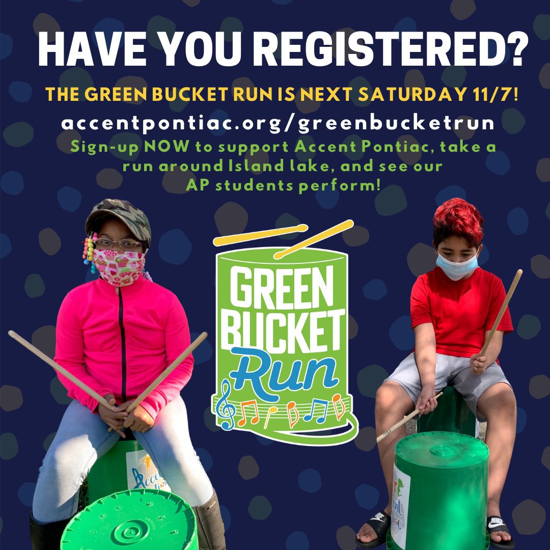 Have you registered for the Green Bucket Run on  Saturday November 7th yet?! 

Sign-up here! runsignup.com/Race/MI/Bloomf…