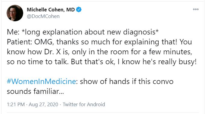 "If women are only working 4.7% less hours per day, then the only possible explanation for the majority of the 30% difference in FP pay and the 40% difference in specialist pay can be due to seeing less pts per day... There is no other way to explain this."