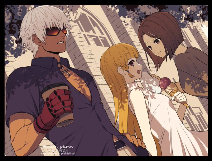 K'とクーラとウィップ(KOF) 