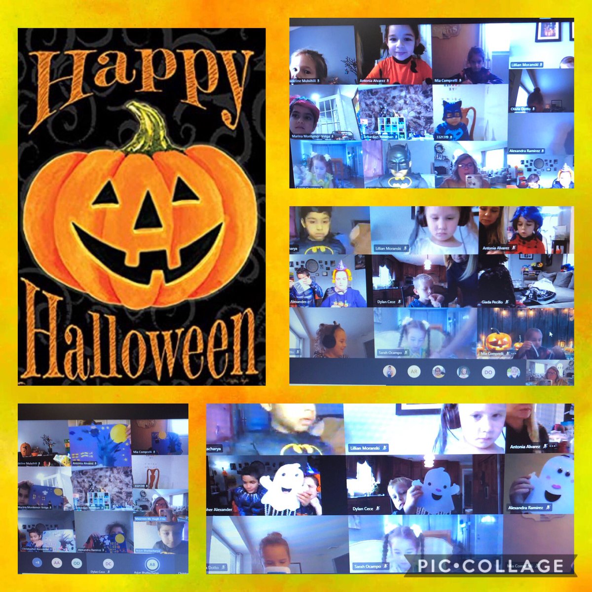 mrsfrio's tweet photo. Happy Halloween π Our virtual party was Spooktacular!!! Sharing our costumes, boo-tiful craftsπ», dancing and snacks at home! Thank you to our fabulous room parents for a great Halloween party π #Kfun @mjscott23 @fernbrooknj @RandolphSchools https://t.co/HkKPhGVNRB