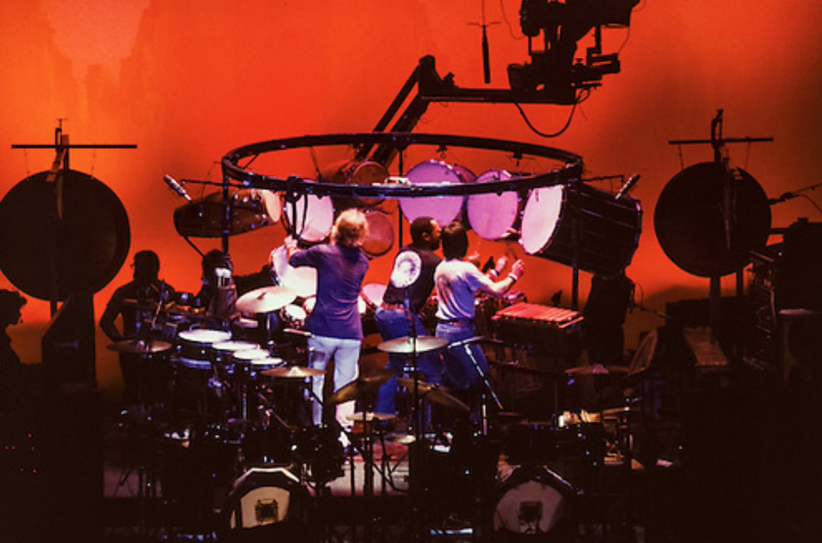 former miles davis/mahavishnu orchestra drummer billy cobham joins for DRUMZ, rich & burbling as they break down to hand percussion. sadly the weirdness dissipates a bit the moment garcia enters for creative & recombobulatory OTHER ONE entrance.   #deadfreaksunite [7/7]
